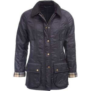 Barbour Beadnell Polar Quilt Jacket Black coat, parka Womens Size 8 US 12 UK NWT